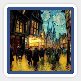 Starry Night in Diagon Alley Sticker